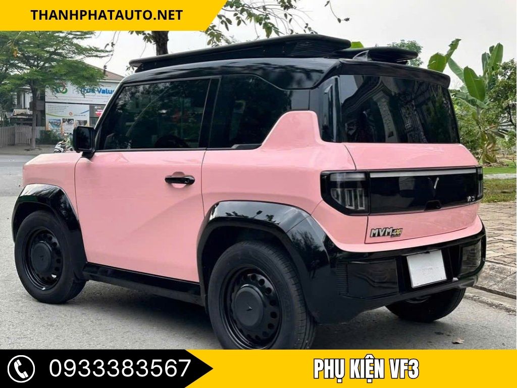 Phụ kiện VF3 Tại Long An giúp xe VF3 trở nên thời thượng hơn với decal trang trí độc đáo và bắt mắt.