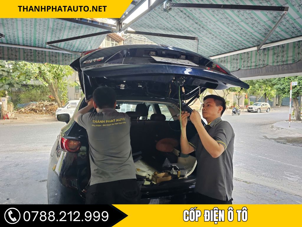 quy trình lắp đặt cốp điện xe ô tô
