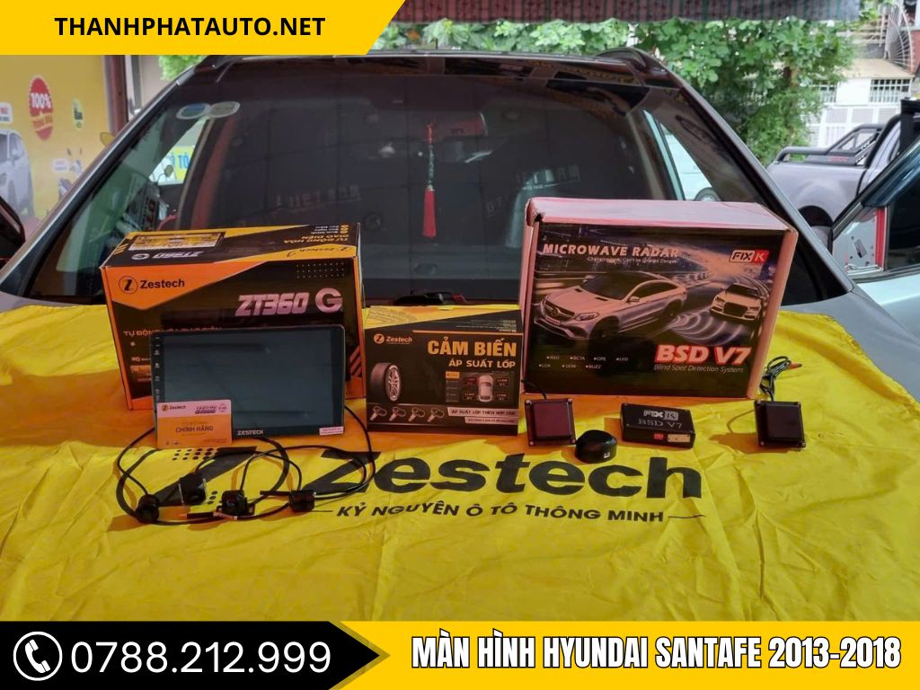Màn hình Hyundai Santafe 2013–2018