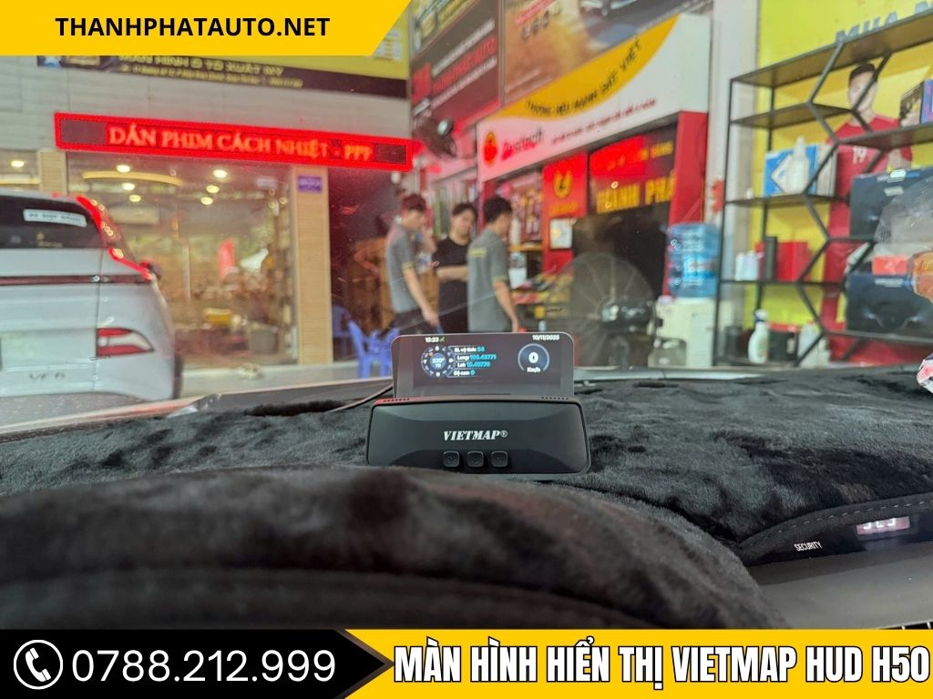 Màn hình hiển thị vietmap hud h50 cho xe camry kết nối ứng dụng vietmap live