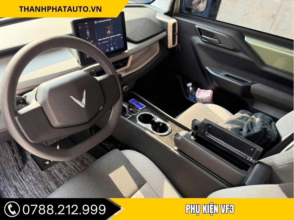 Phụ Kiện VF3 tại Dĩ An - Nội thất hiện đại và phong cách của VF3 với ánh sáng LED