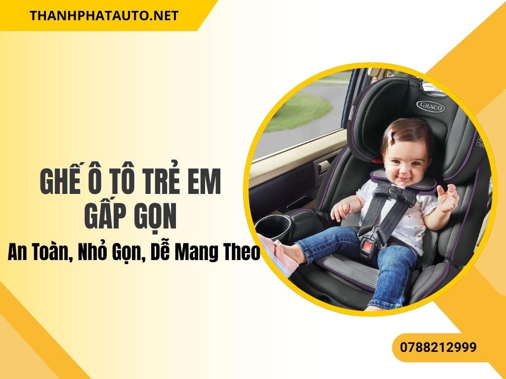 Bé ngồi thoải mái trên Ghế Ô Tô Trẻ Em Gấp Gọn, đảm bảo an toàn và dễ sử dụng cho mọi hành trình.