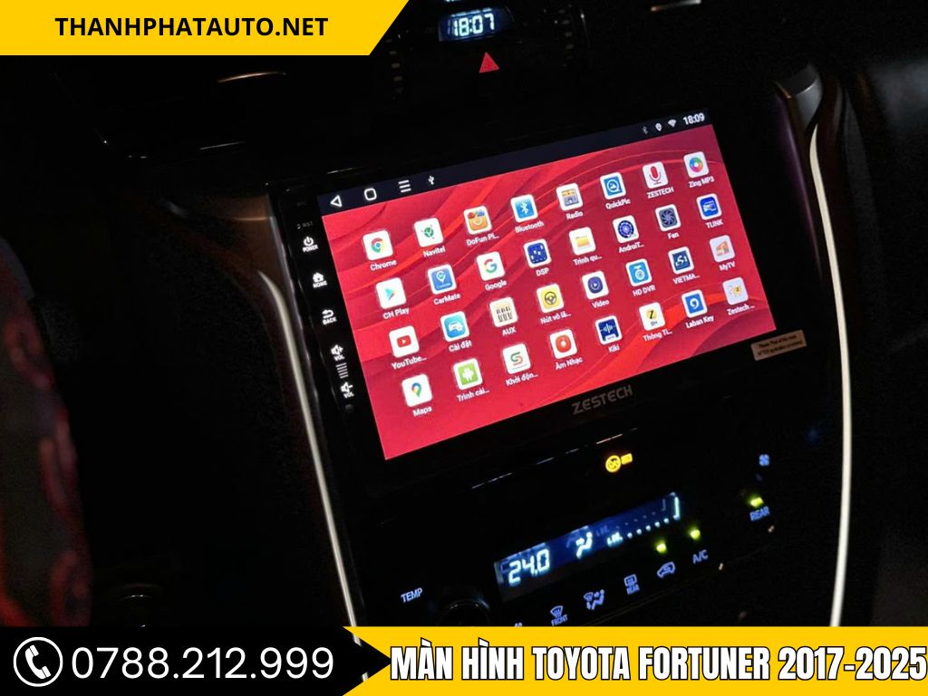Màn Hình Toyota Fortuner 2017–2025