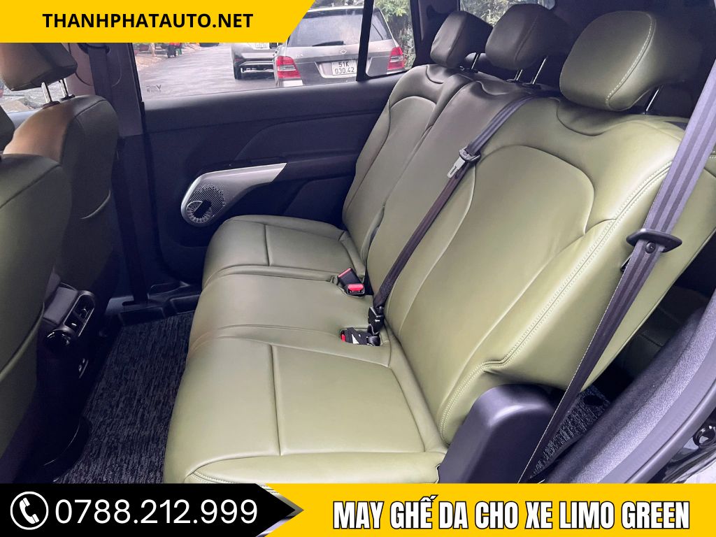 Hình Ảnh May Ghế Da Cho Xe Limo Green 