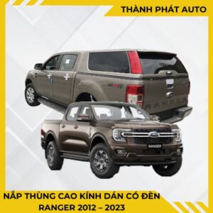 Hình Ảnh Nắp Thùng Cao Kính Dán Có Đèn Cho Ranger 2012, 2013, 2014, 2015, 2016, 2017, 2018, 2019, 2020, 2021, 2022, 2023
