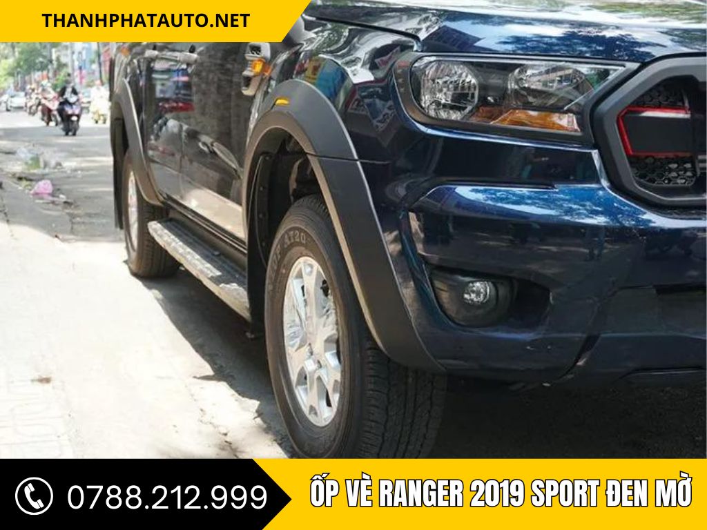 Ốp Vè Ranger 2019 Sport Đen Mờ