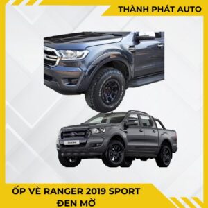Ốp Vè Ranger 2019 Sport Đen Mờ