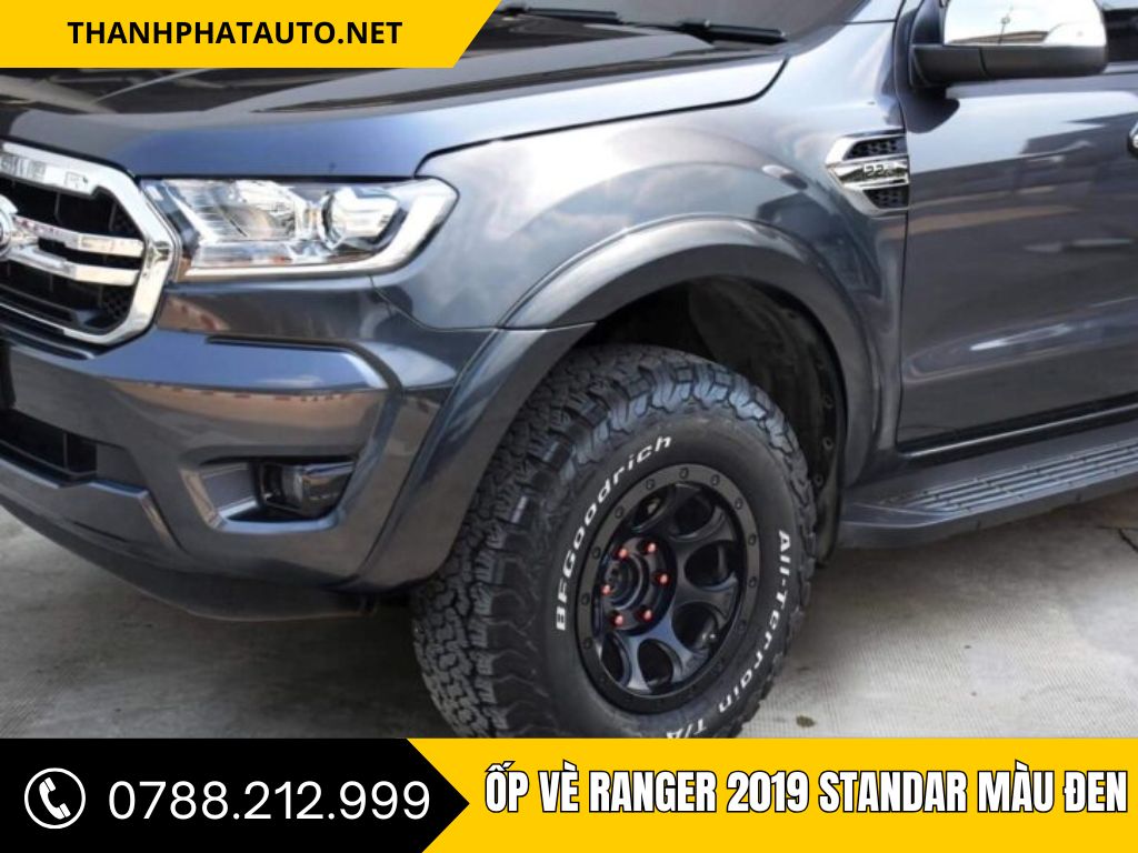 Ốp Vè Ranger 2019 Standard Màu Đen
