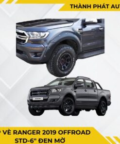 Ốp Vè Ranger 2019 Offroad STD 6” Đen Mờ