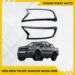 Viền Đèn Trước Ranger Nhựa Đen