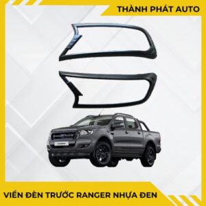 Viền Đèn Trước Ranger Nhựa Đen