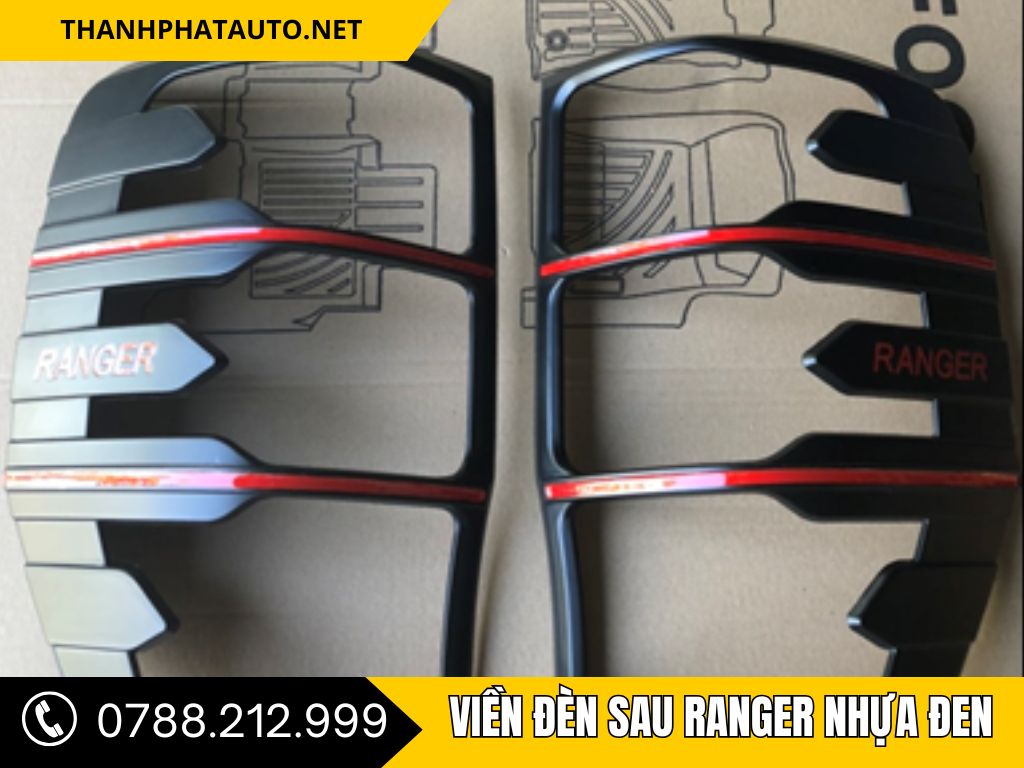 Viền Đèn Sau Ranger Nhựa Đen