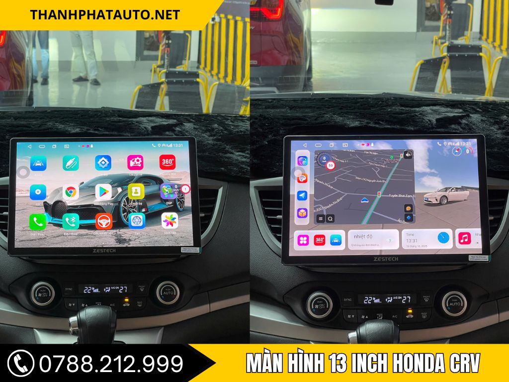 Màn hình android 13 inch cho honda crv
