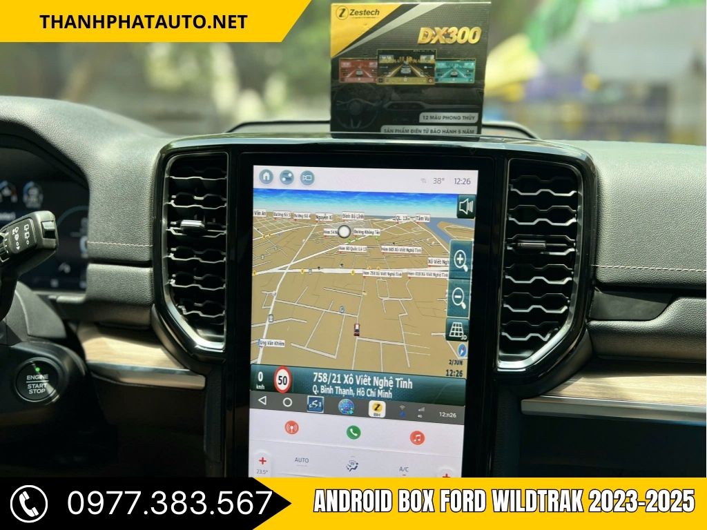 Android Box Ford Wildtrak 2023-2025 kết nối với màn hình zin và hoạt động ổn định trong xe