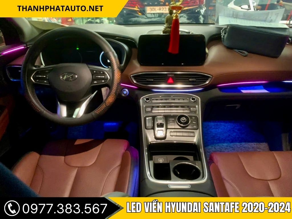 Hình Ảnh Led Viền Hyundai Santafe 2020, 2021, 2022, 2023, 2024