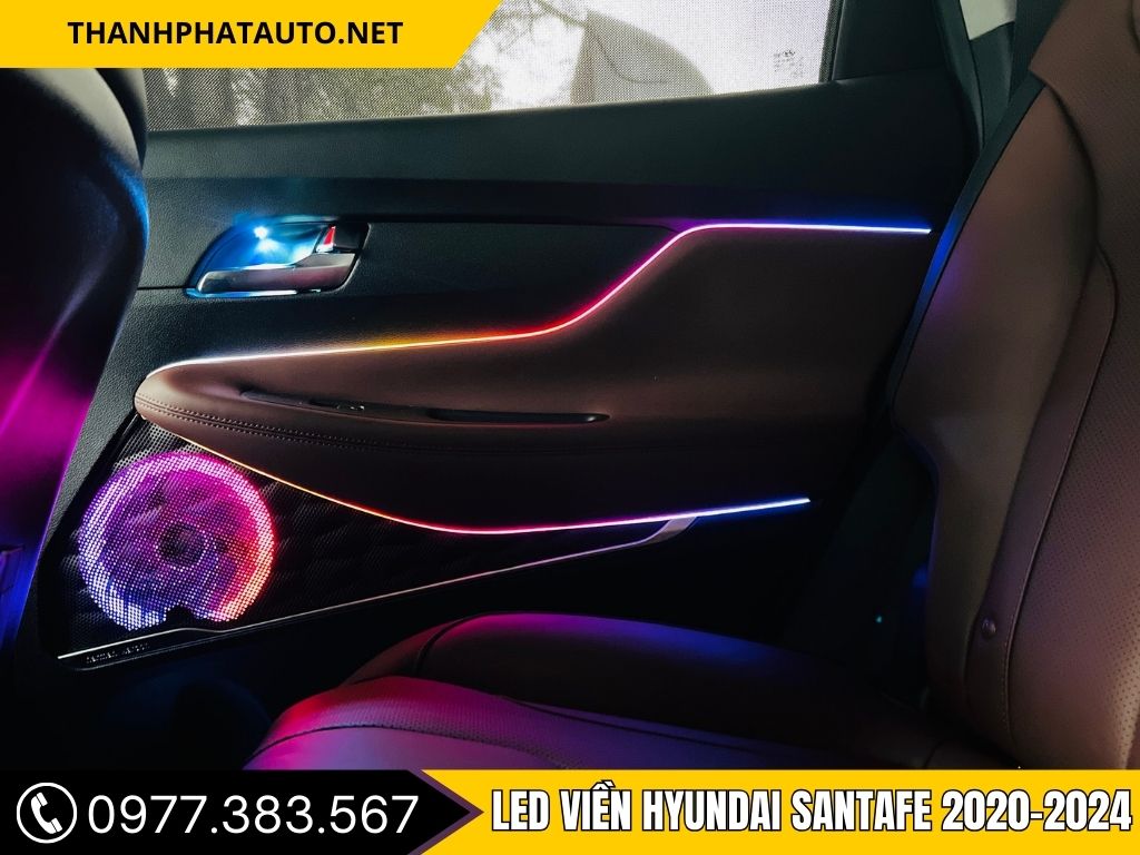 Hình Ảnh Led Viền Hyundai Santafe 2020, 2021, 2022, 2023, 2024
