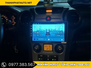 Màn hình android ô tô Kia Carens 2008-2015 mang lại vùng chiếu sáng rõ và tầm nhìn tốt khi đi đêm.