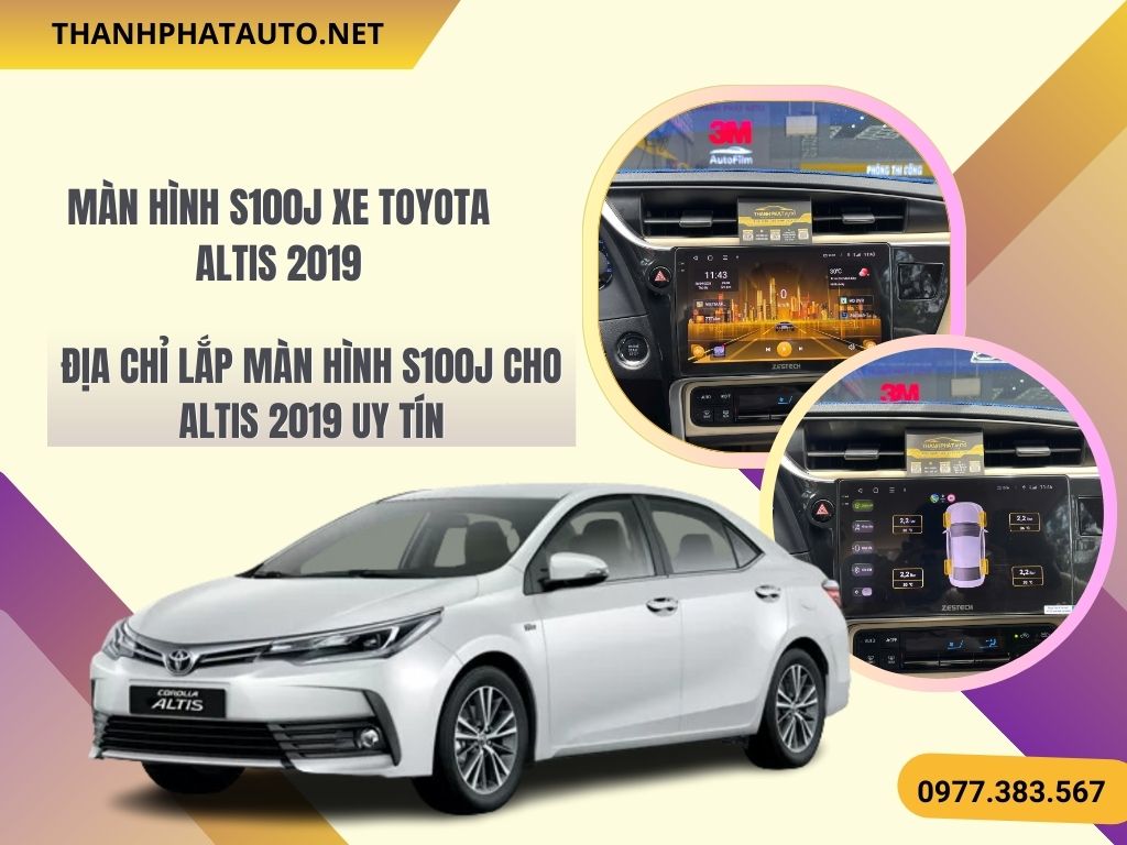 Hình Ảnh Màn Hình S100J Xe Toyota Altis 2019