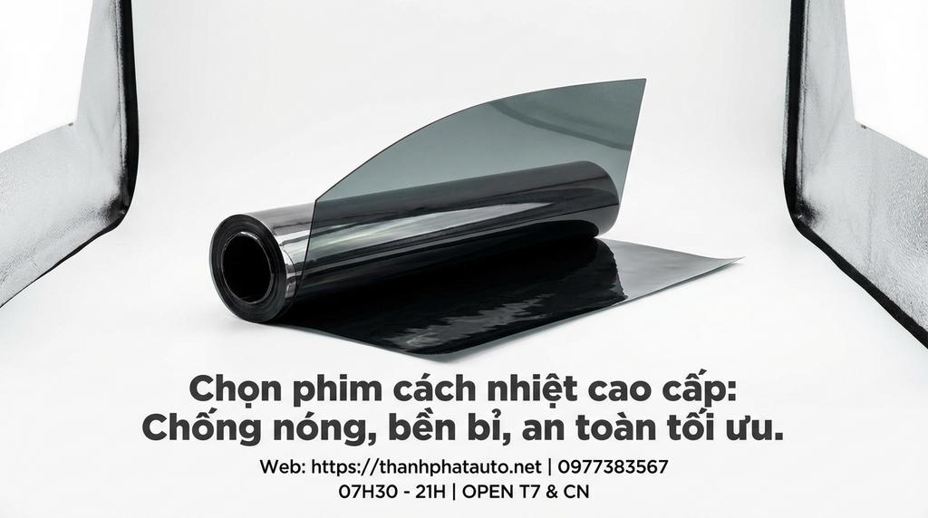 Chọn phim cách nhiệt cao cấp: Chống nóng, bền bỉ, an toàn tối ưu.