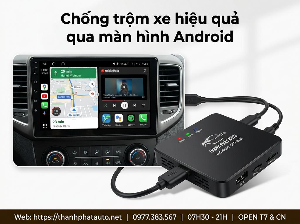 Chống trộm xe hiệu quả qua màn hình Android