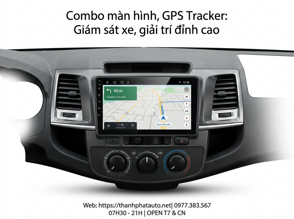 Combo màn hình, GPS Tracker: Giám sát xe, giải trí đỉnh cao.