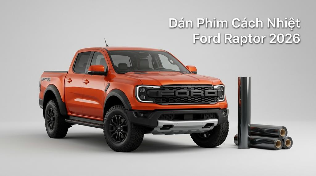 Dán Phim Cách Nhiệt Ford Raptor 2026 Cao Cấp Chính Hãng Tại TPHCM chính hãng