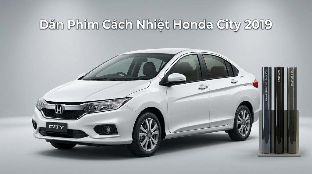 Dán Phim Cách Nhiệt Honda City 2019 Chính Hãng - Lắp Đặt Tận Nơi Uy Tín chính hãng