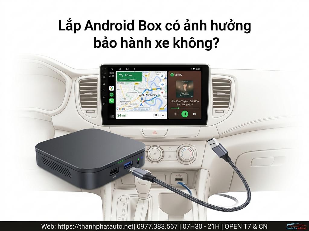 Lắp Android Box có ảnh hưởng bảo hành xe không?