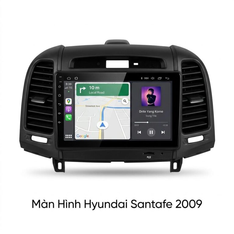 Màn Hình Android Hyundai Santafe 2009 Chính Hãng - Lắp Đặt Tận Nơi TPHCM