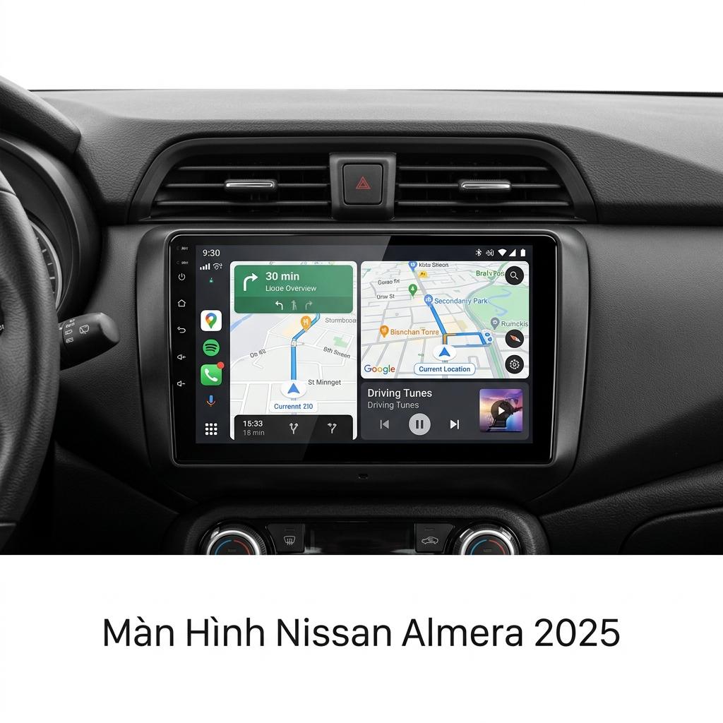 Màn Hình Android Nissan Almera 2025 Chính Hãng - Lắp Đặt Tận Nơi TPHCM chính hãng