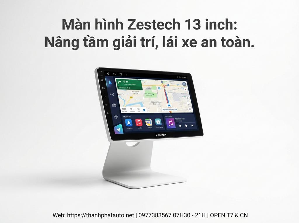 Màn hình Zestech 13 inch: Nâng tầm giải trí, lái xe an toàn.
