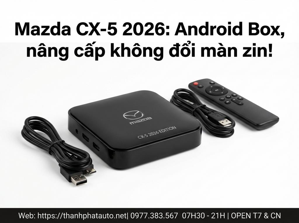 Mazda CX-5 2026: Android Box, nâng cấp không đổi màn zin!