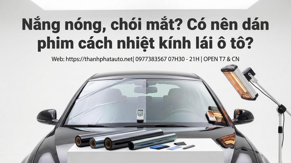 Nắng nóng, chói mắt? Có nên dán phim cách nhiệt kính lái ô tô?