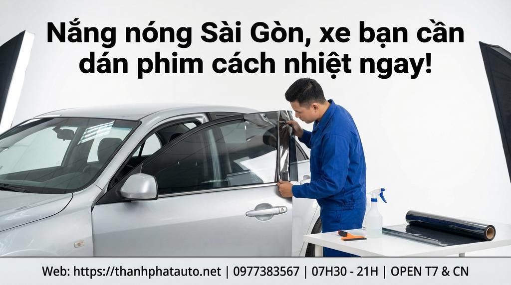 Nắng nóng Sài Gòn, xe bạn cần dán phim cách nhiệt ngay!