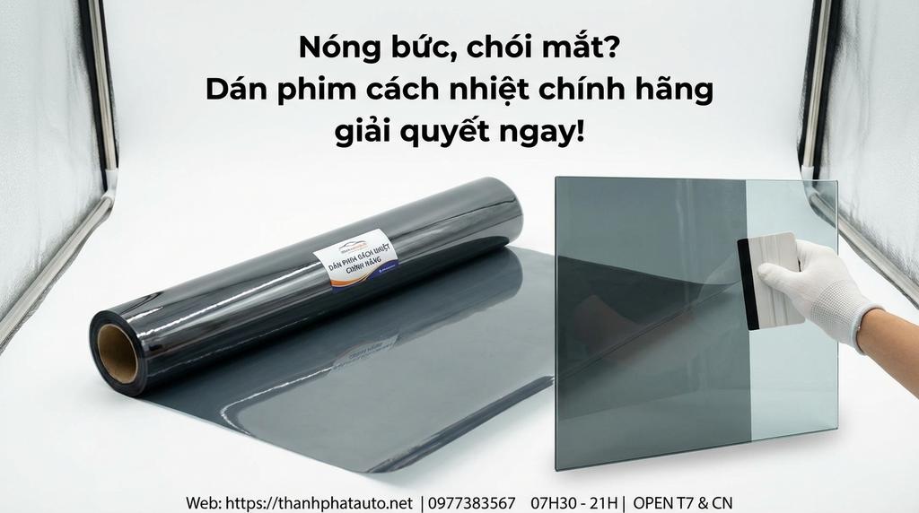 Nóng bức, chói mắt? Dán phim cách nhiệt chính hãng giải quyết ngay!