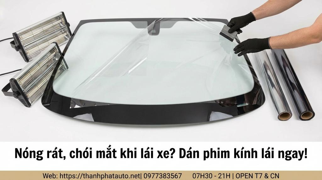 Nóng rát, chói mắt khi lái xe? Dán phim kính lái ngay!