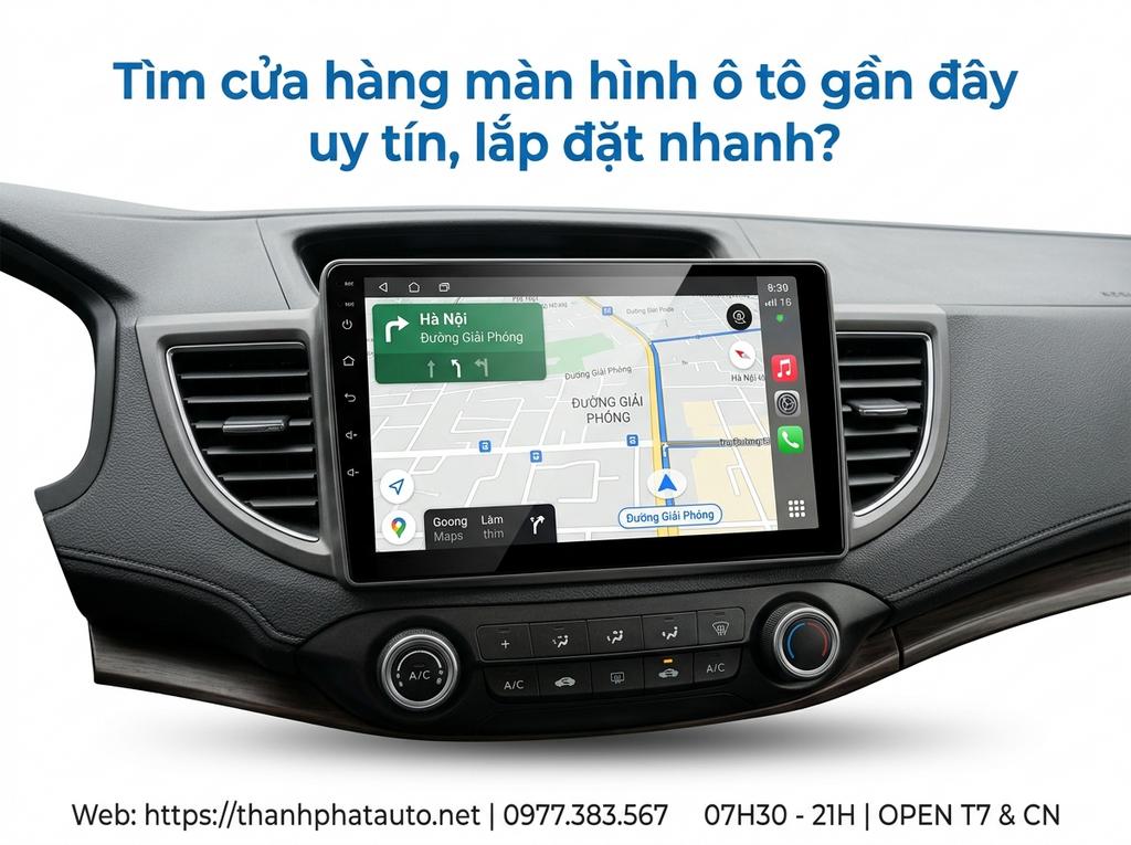 Tìm cửa hàng màn hình ô tô gần đây uy tín, lắp đặt nhanh?