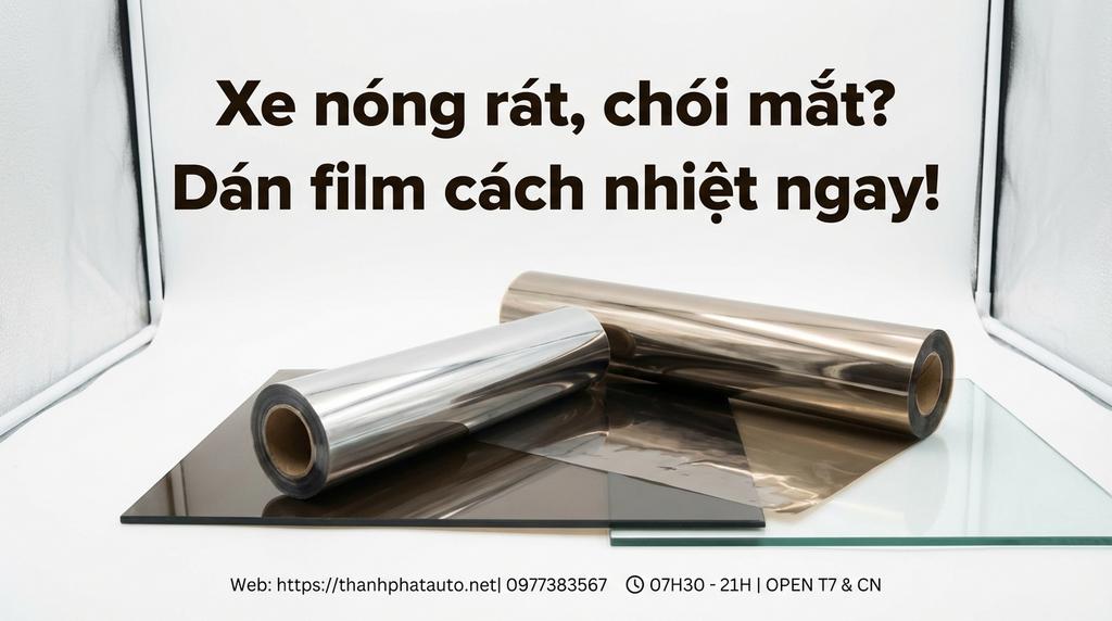 Xe nóng rát, chói mắt? Dán film cách nhiệt ngay!