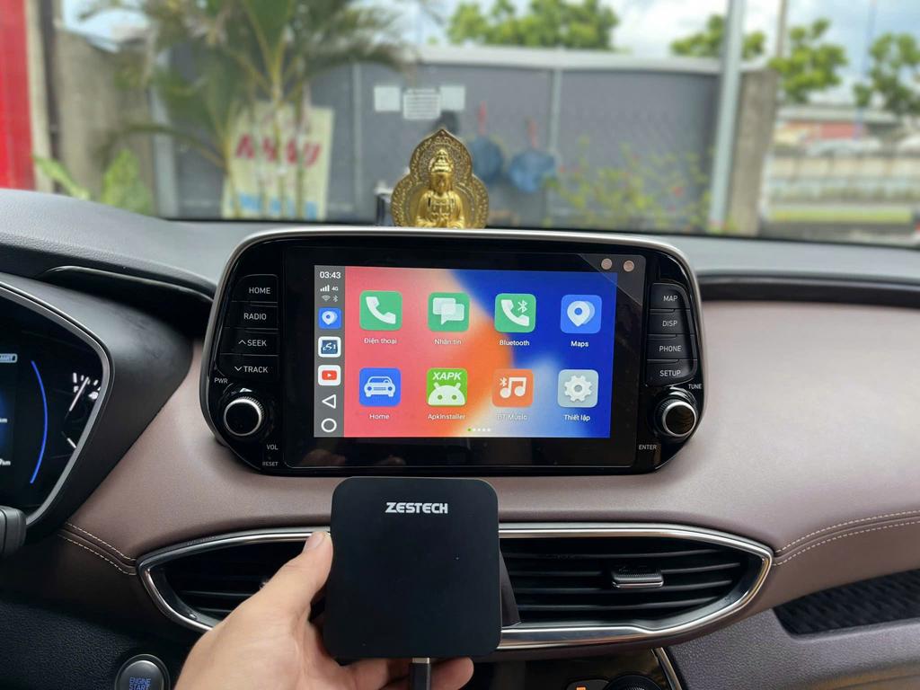 Android Box Hyundai Santafe 2021 Chính Hãng - Nâng Cấp Màn Hình Cao Cấp chính hãng 5