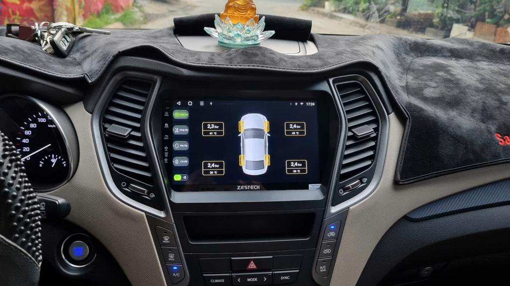 Màn Hình Android Hyundai Santafe 2018 Lắp Đặt Tận Nơi Uy Tín chính hãng 2
