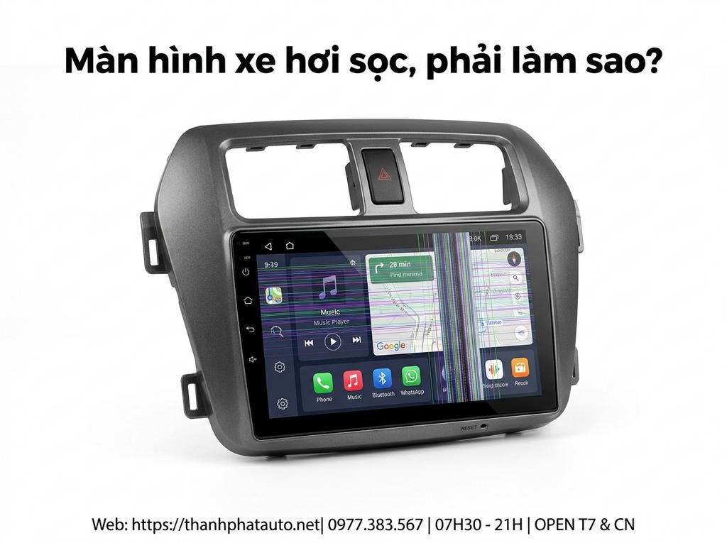 Màn hình xe hơi sọc, phải làm sao?