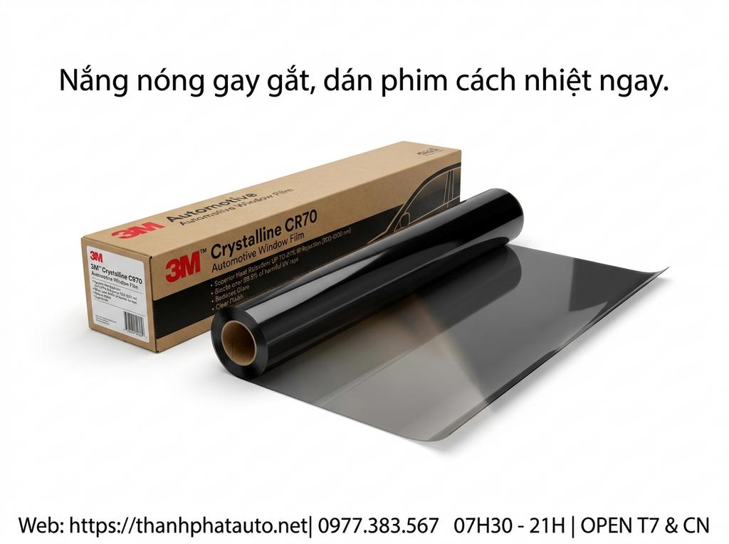 Nắng nóng gay gắt, dán phim cách nhiệt ngay.