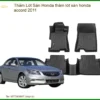Thảm Lót Sàn Honda Accord 2011 Cao Cấp - Tăng Thẩm Mỹ Nội Thất