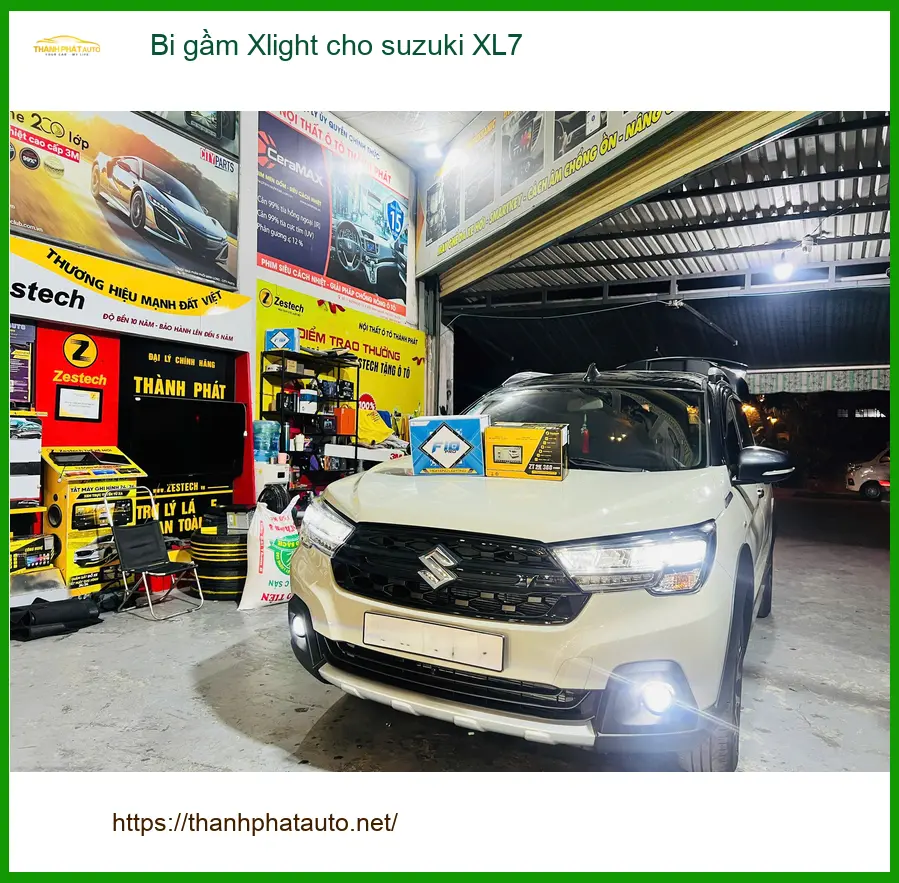 Anh Tuấn nâng cấp bi gầm Xlight cho Suzuki XL7 tại Bình Thạnh, đèn zin kém ảnh thực tế 3