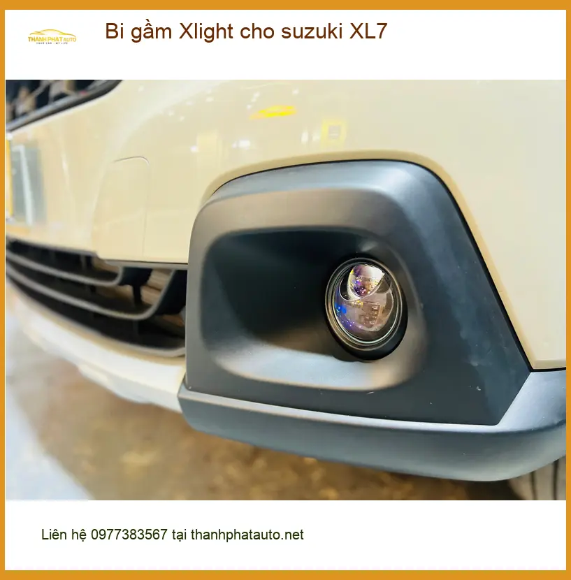 Anh Quang độ bi gầm Xlight cho Suzuki XL7 tại Thủ Đức vì đèn zin kém sáng khi đi đêm ảnh thực tế 2