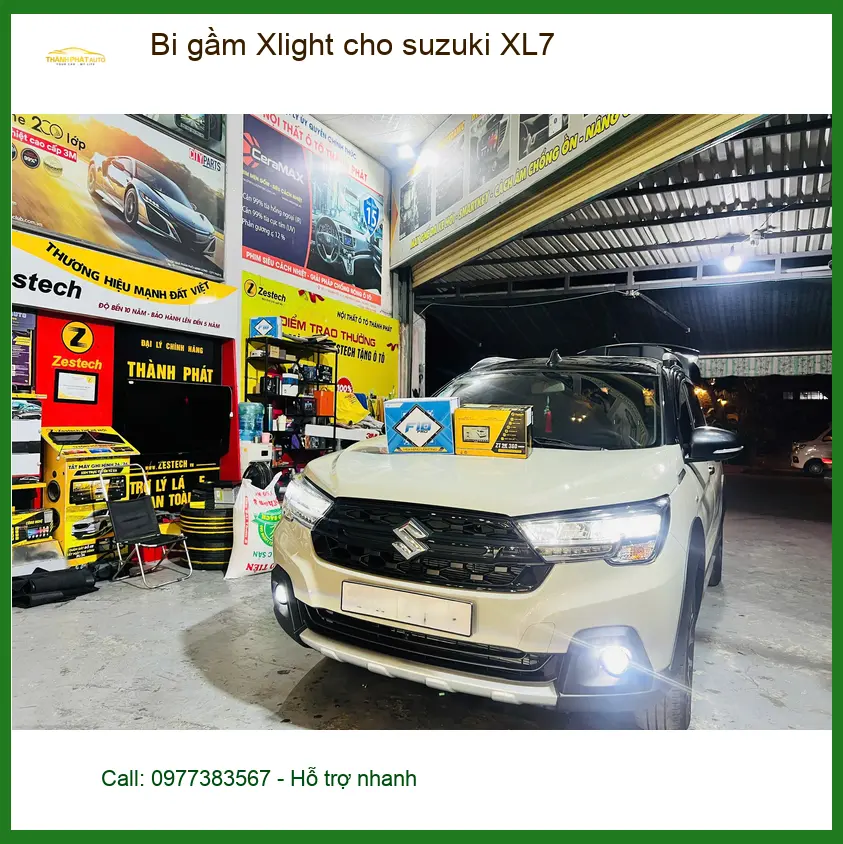 Anh Quang độ bi gầm Xlight cho Suzuki XL7 vì đèn zin không đủ sáng khi đi đêm tại Hóc Môn ảnh thực tế 2