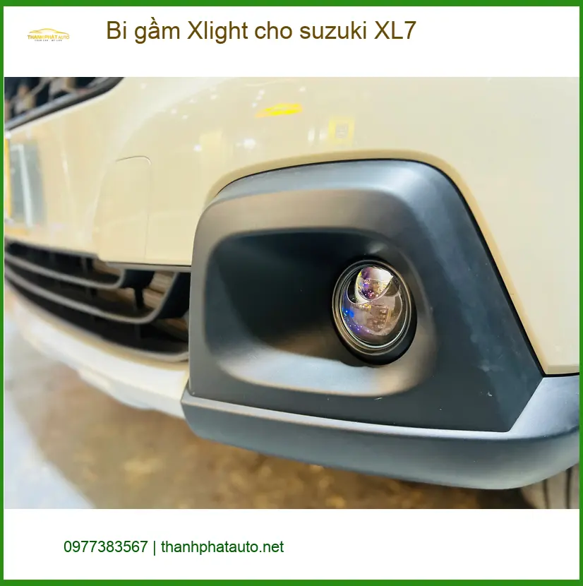 Chú Thiện độ bi gầm Xlight cho Suzuki XL7 tại Quận 9 để cải thiện tầm nhìn ảnh thực tế 2