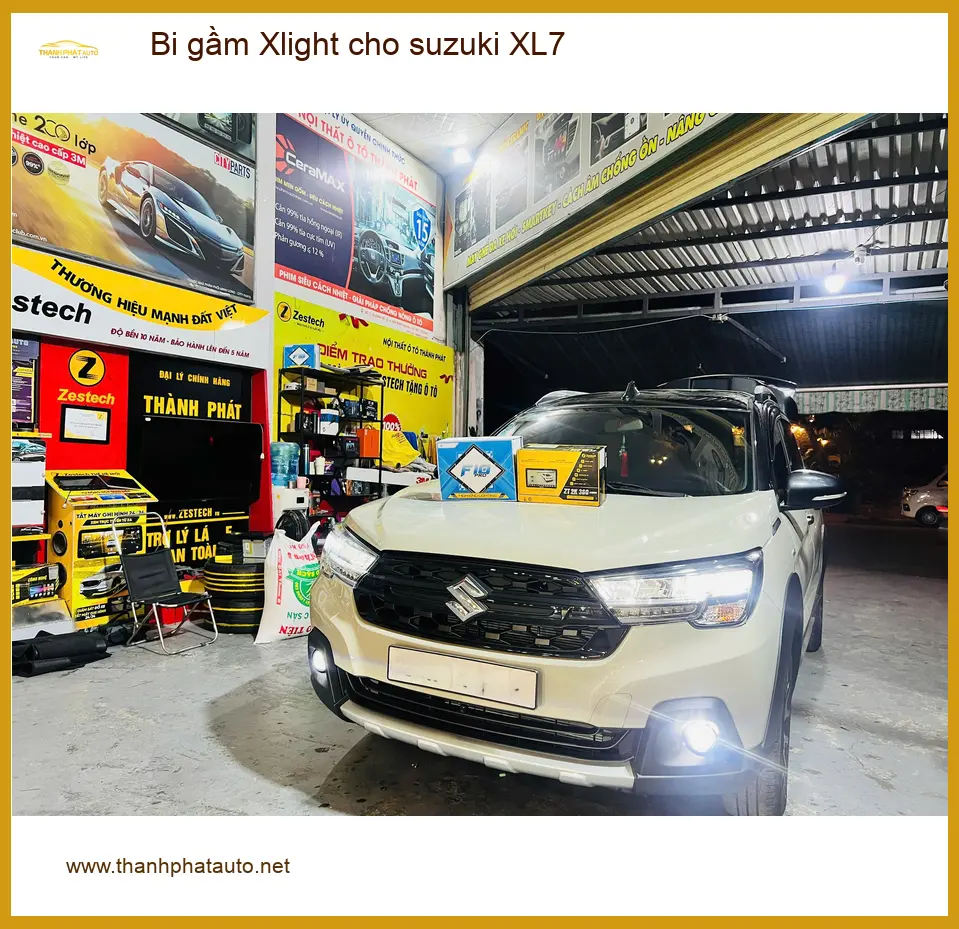 Chú Thiện độ bi gầm Xlight cho Suzuki XL7 tại Quận 9 để cải thiện tầm nhìn ảnh thực tế 3