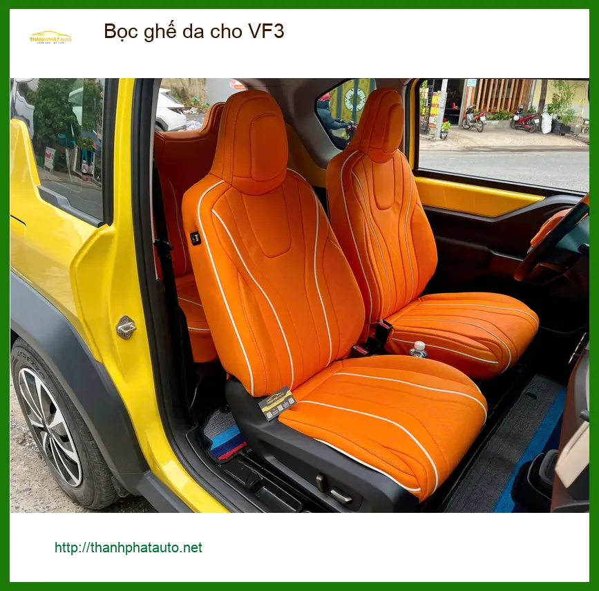 Anh Tấn bọc ghế da cho VF3 vì ghế zin đã cũ tại Quận 11 ảnh thực tế 5