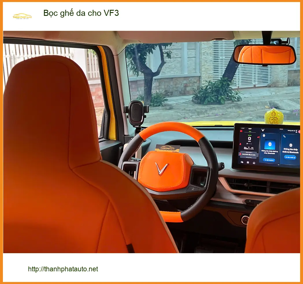 Anh Nhật Minh bọc ghế da VinFast VF3 nâng tầm không gian tại Quận 2